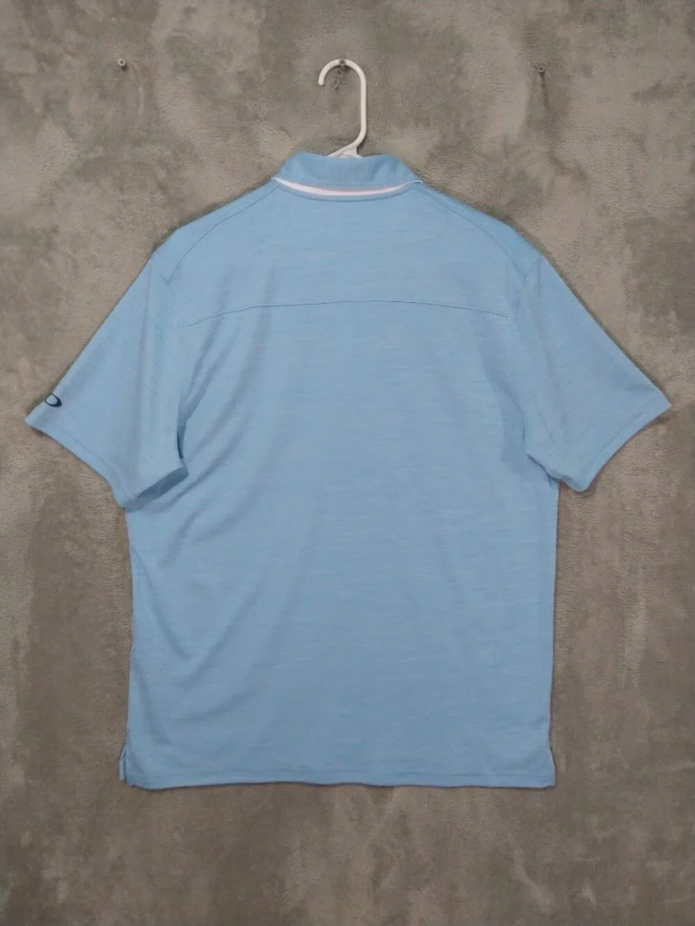 Oakley Shirt Mens Large Blue Polo Performance Golf Tennis Hydrolix Short Sleeve